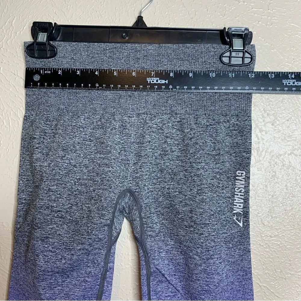 Gymshark‎ seamless ombre high waisted leggings gray blue